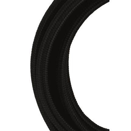 Bailey stoffen kabel 2-aderig zwart 50m rol