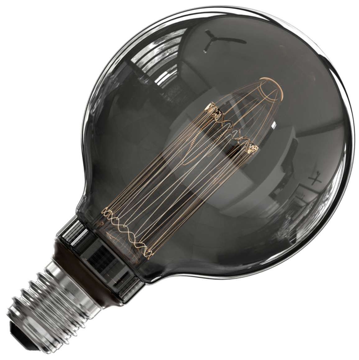 Calex | Led Filament | Grote Fitting E27 | Globe G95 | 5W | Titanium