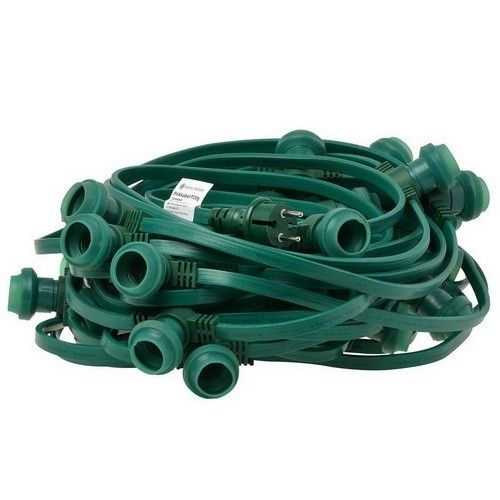 Huismerk Prikkabel waterdicht 20 meter 20 x E27 fittingen groen