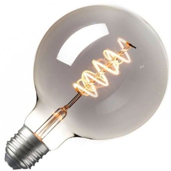 Calex | LED Globelamp | Grote fitting E27 Dimbaar | 4W (vervangt 10W) Rookglas 125mm