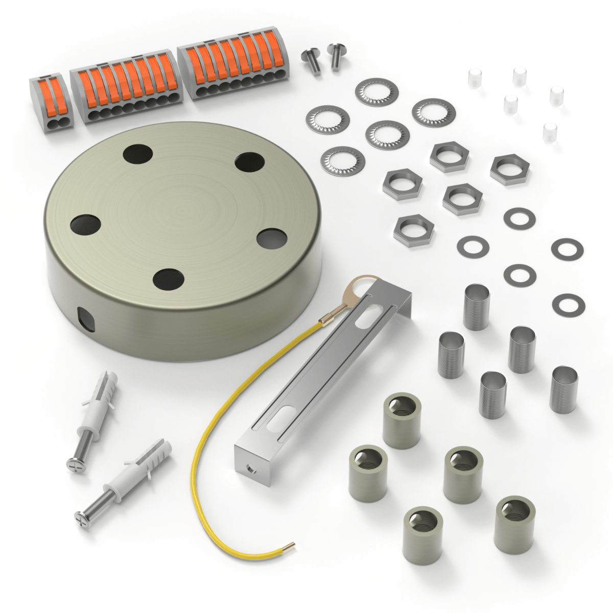 Calex | Metalen Plafondplaat | Ø100mm | 5 Gaten | Mat Brons