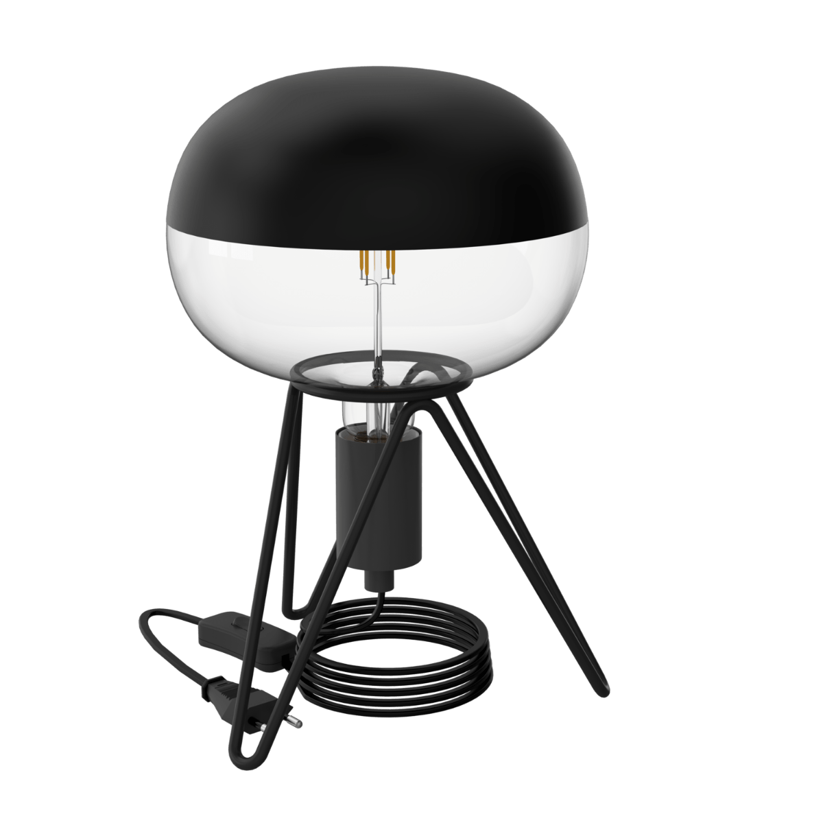 Calex | Stelio Tafellamp | Zwart | Oplaadbaar | 3-step CCT | USB-C | IP44 | 2x2200mAh batterij