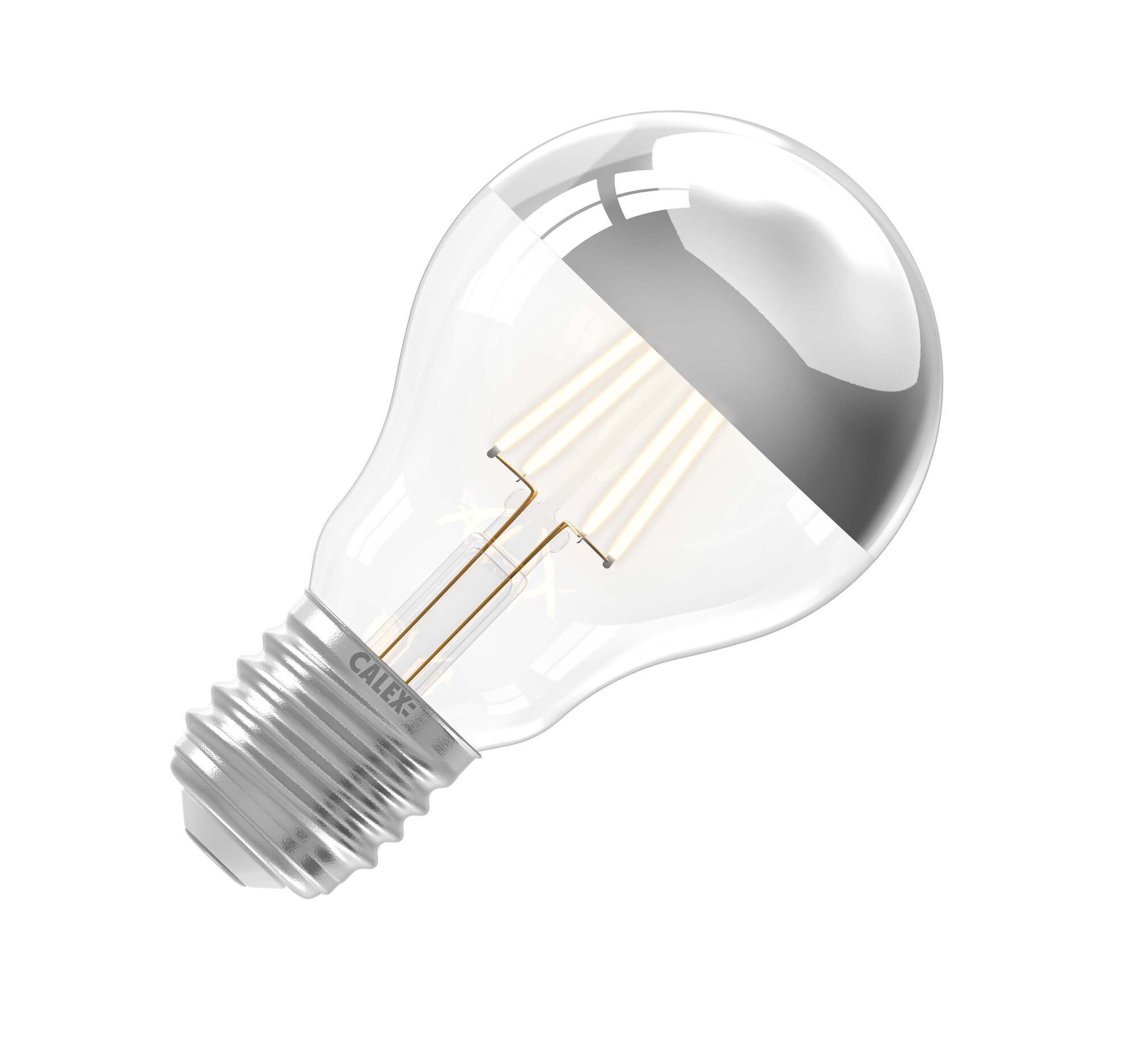 Calex | LED filament | Grote fitting E27 | A60 Kopspiegel | Chrome | 4.5W