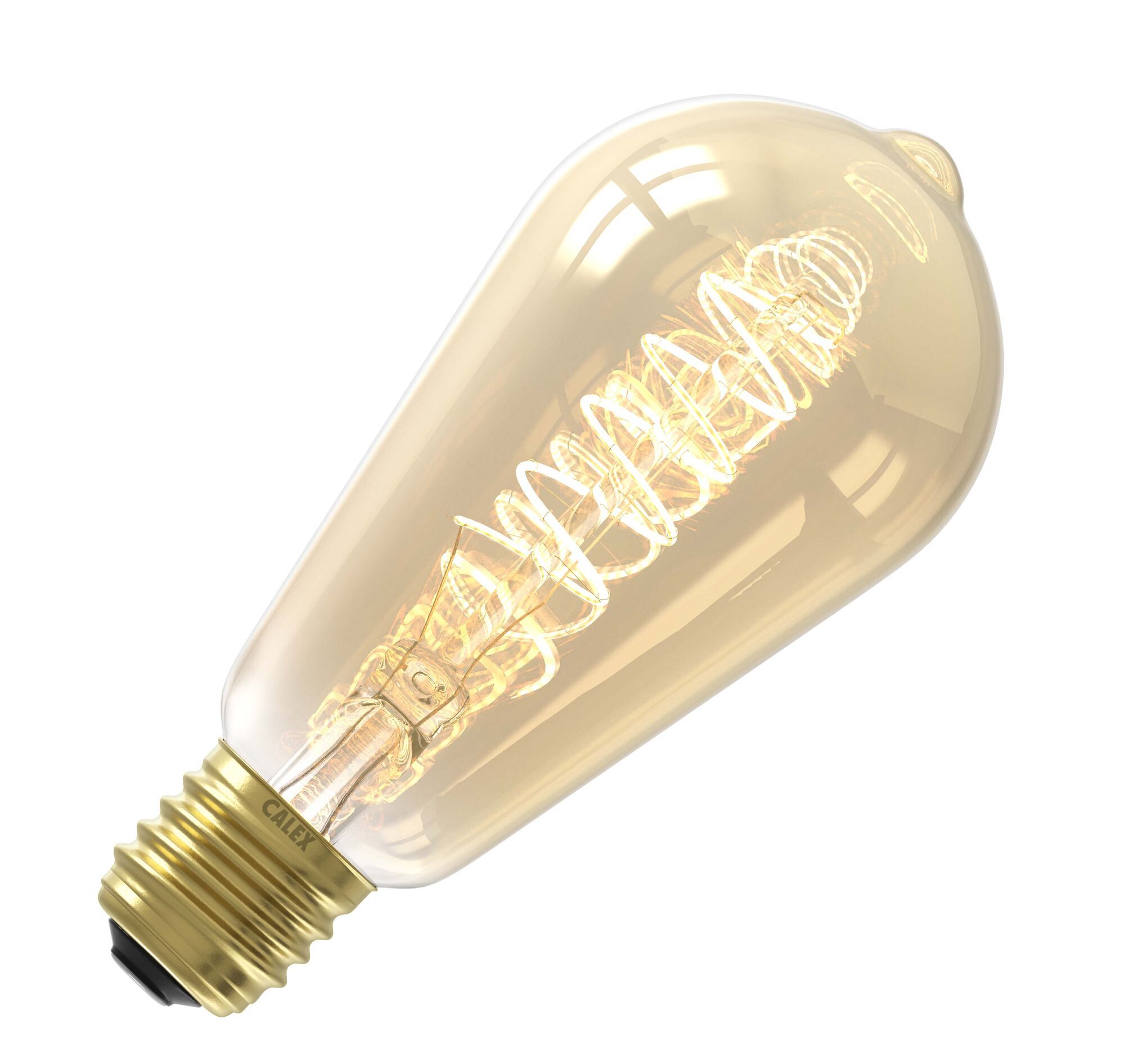 Calex | LED filament | Grote fitting E27 | ST64 Rustiek | Goud | 5.5W | 3-step dimming