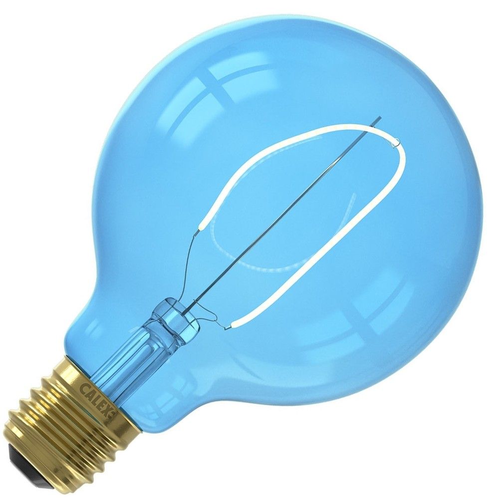 Calex Colors NORA Sapphire | LED Globelamp | Grote fitting E27 Dimbaar | 4W Blauw