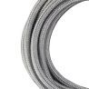 Bailey stoffen kabel 2-aderig metallic zilver 3m