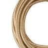 Bailey stoffen kabel 2-aderig metallic champagne 3m Bailey stoffen kabel 2-aderig metallic champagne 3m
