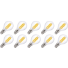 Lighto | LED filament | Kleine fitting E14 | Kogellamp | Helder | 45mm | 5W | 10 stuks Lighto | LED filament | Kleine fitting E14 | Kogellamp | Helder | 45mm | 5W | 10 stuks