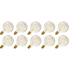 Lighto | LED filament | Grote fitting E27 | Globelamp | Goud | 95mm | 5W | 10 stuks