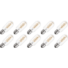 Lighto | LED filament | Grote fitting E27 | Buislamp | Helder | 45mm | 5W | 10 stuks Lighto | LED filament | Grote fitting E27 | Buislamp | Helder | 45mm | 5W | 10 stuks