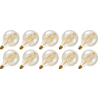 Lighto | LED filament | Grote fitting E27 | Globelamp | Goud | 125mm | 4W | 10 stuks Lighto | LED filament | Grote fitting E27 | Globelamp | Goud | 125mm | 4W | 10 stuks