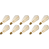 Lighto | LED filament | Grote fitting E27 | Edison lamp | Goud | 64mm | 4W | 10 stuks