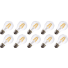 Lighto | LED filament | Grote fitting E27 | Standaardlamp | Helder | 60mm | 4W | 10 stuks Lighto | LED filament | Grote fitting E27 | Standaardlamp | Helder | 60mm | 4W | 10 stuks