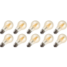 Lighto | LED filament | Grote fitting E27 | Standaardlamp | Goud | Schemersensor | 60mm | 4W | 10 stuks