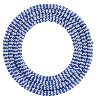 Calex | Textiel omwikkelde kabel | 2x0,75mm² | 1,5M | Blauw/Wit | 60W