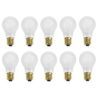 10x Gloeilamp | Grote fitting E27 | 15W Mat