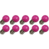 Lighto | LED lamp | Grote fitting E27 | Kogellamp | Paars | 45mm | 1W | 10 stuks Lighto | LED lamp | Grote fitting E27 | Kogellamp | Paars | 45mm | 1W | 10 stuks