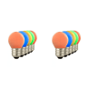 Lighto | LED lamp | Grote fitting E27 | Kogellamp | Rood/Geel/Oranje/Groen/Blauw | 45mm | 1W | 2 x 5 pack Lighto | LED lamp | Grote fitting E27 | Kogellamp | Rood/Geel/Oranje/Groen/Blauw | 45mm | 1W | 2 x 5 pack