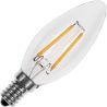 Lighto | LED filament | Kleine fitting E14 | Kaarslamp | Helder | 35mm | 2W