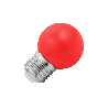 Lighto | LED Kogellamp Plastic | Grote fitting E27 | 1W Rood Lighto | LED Kogellamp Plastic | Grote fitting E27 | 1W Rood