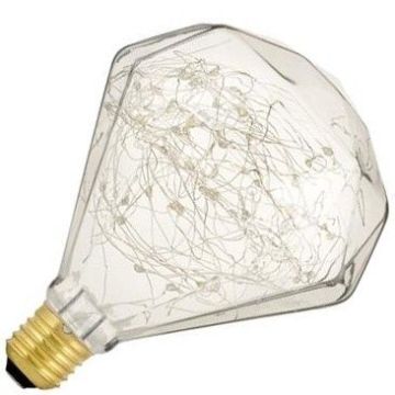 Bailey | LED lamp | Grote fitting E27 | Diamond | Helder | 123mm | 1,5W