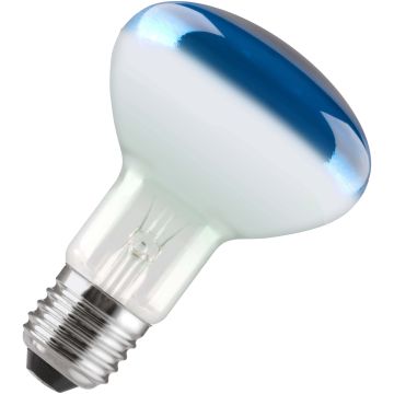 Gloeilamp | Grote fitting E27 | Reflectorlamp | Blauw | 80mm | 60W