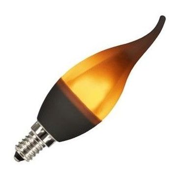 Bailey | LED Kaarslamp met tip Vlam | Kleine fitting E14 | 1W (vervangt 5W) Mat