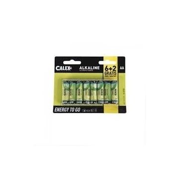 Calex Alkaline penlite AA batterijen voordeelpak 6+2 stuks