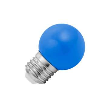 Lighto | LED Kogellamp Plastic | Grote fitting E27 | 1W Blauw