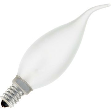Gloeilamp Kaarslamp met tip | Kleine fitting E14 | 25W Mat