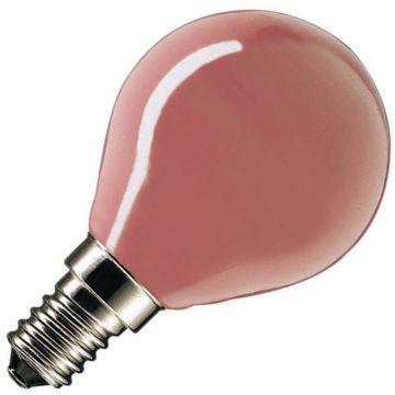 Gloeilamp Kogellamp | Kleine fitting E14 | 25W Rood