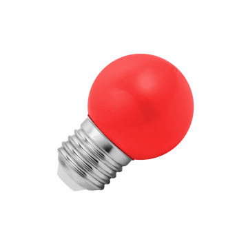 Lighto | LED Kogellamp Plastic | Grote fitting E27 | 1W Rood