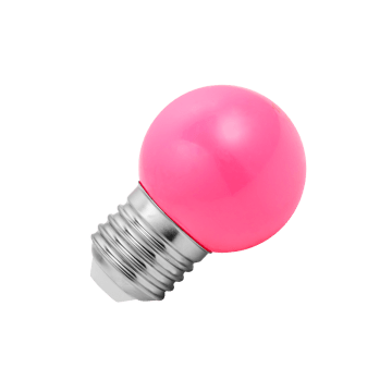 Lighto | LED Kogellamp Plastic | Grote fitting E27 | 1W Roze