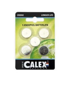 Calex Lithium 3V CR2032 knoopcel batterij 5 stuks