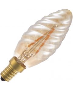 Lighto | LED Kaarslamp Gedraaid | Kleine fitting E14 Dimbaar | 2W