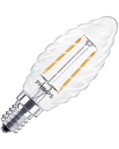 Philips | LED Kaarslamp gedraaid | Kleine fitting E14 | 2,3W (vervangt 25W) 