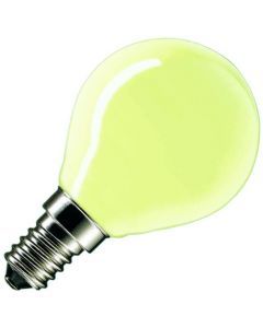 Gloeilamp Kogellamp | Kleine fitting E14 | 15W Geel