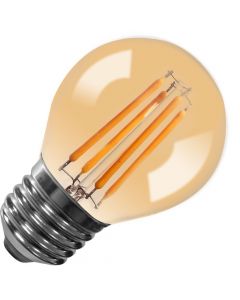 Lighto | LED Kogellamp Plastic | Grote fitting E27 Dimbaar | 4W Goud