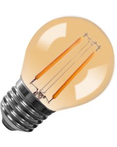 Lighto | LED Kogellamp Plastic | Grote fitting E27 | 1W Goud