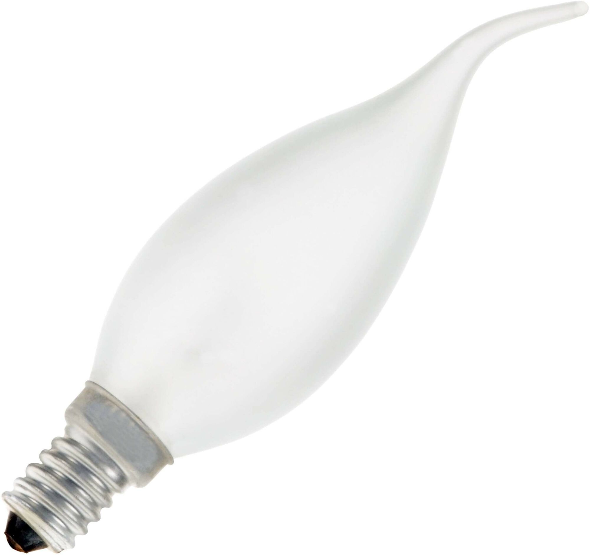 Gloeilamp Kaarslamp met tip | Kleine E14 | 25W Mat