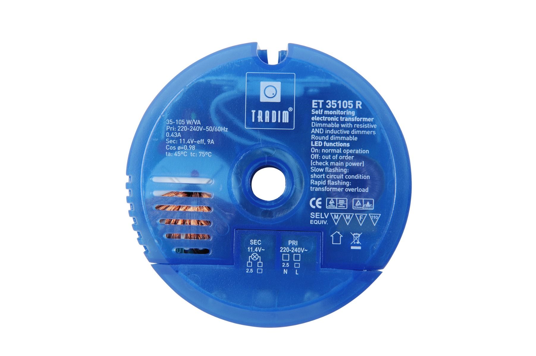 Tradim | Halogeen Transformator | Ip 20 | 35 - 105W