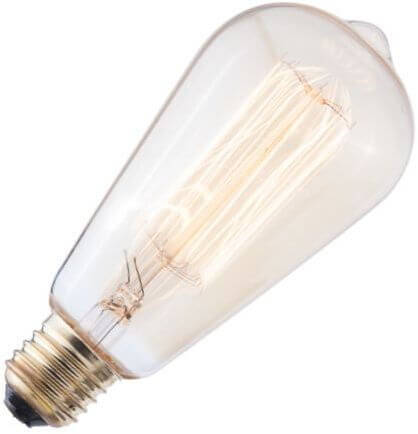 Kooldraadlamp Edison lamp | Grote fitting E27 | 40W Goud