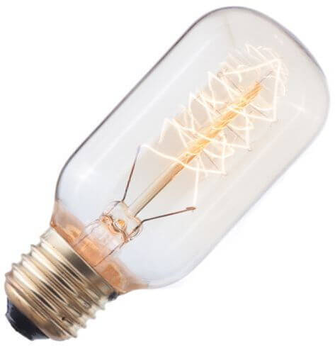 Kooldraadlamp Buislamp | Grote fitting E27 | 40W Goud