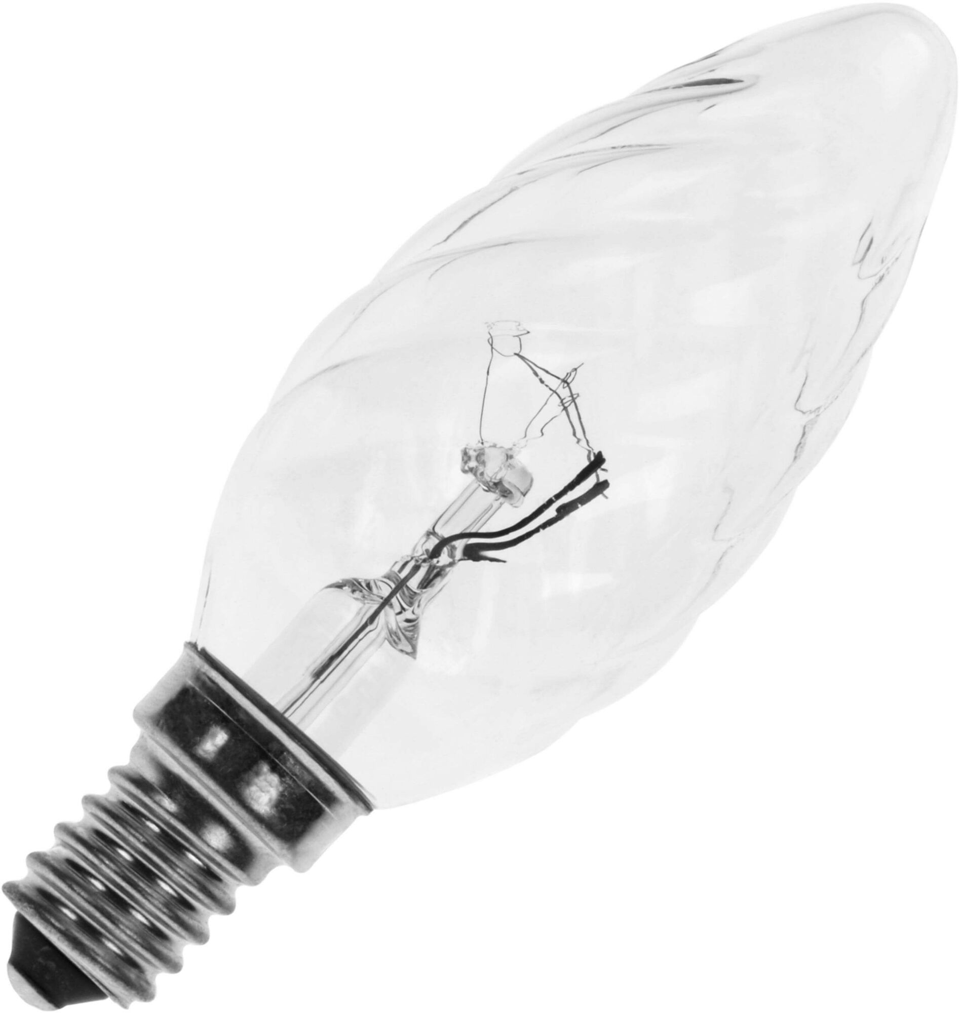 Gloeilamp Kaarslamp gedraaid | Kleine fitting E14 | 40W