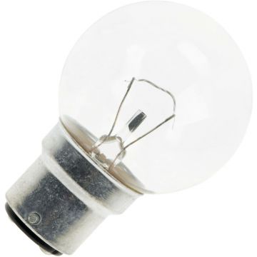 Gloeilamp | Bajonetfitting B22d | Kogellamp | Helder | 45mm | 25W