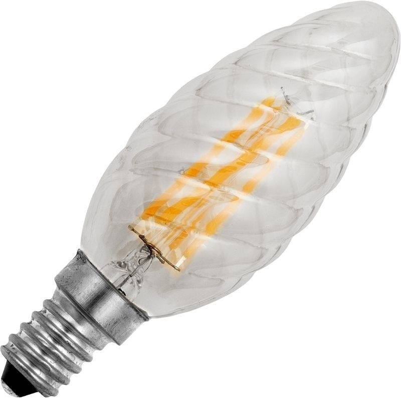 SPL | LED Kaarslamp gedraaid | Kleine fitting E14 Dimbaar | 4W (vervangt 25W)