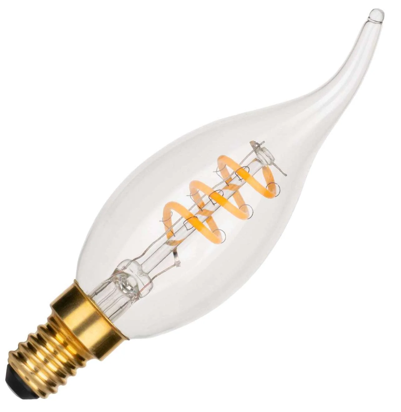 Bailey | LED Kaarslamp met tip | Kleine fitting E14  | 3W Dimbaar