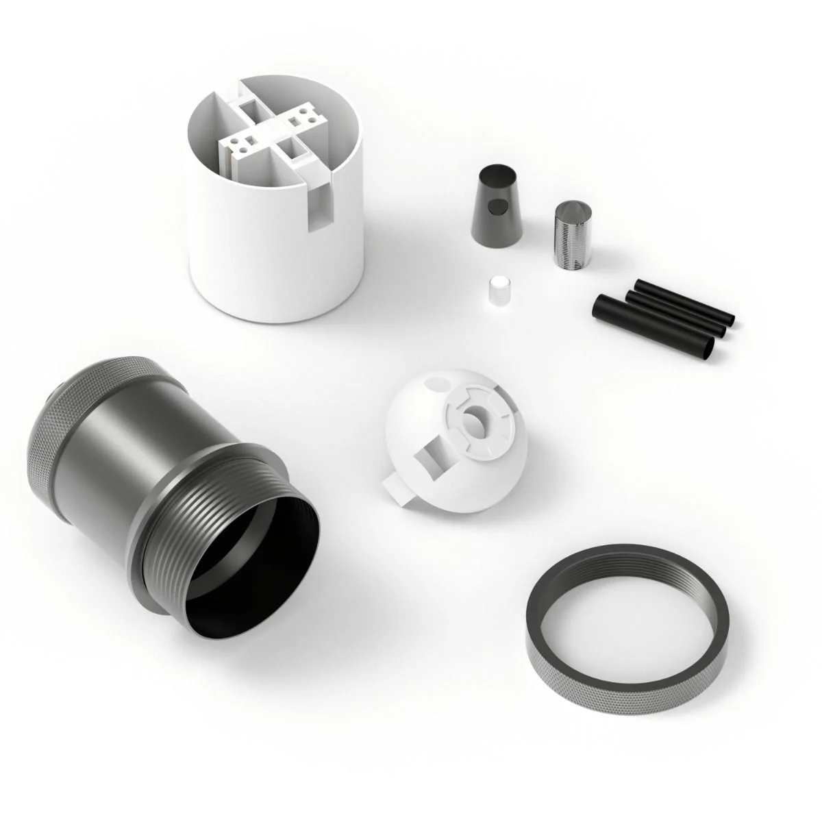 Calex | Lamphouder | E27 fitting | Aluminium | Mat Parel Zwart | 60W