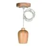 Bailey | Pendelarmatuur Hout | Grote fitting E27 | 60W