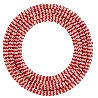 Calex | Textiel omwikkelde kabel | 2x0,75mm² | 1,5M | Rood/Wit | 60W